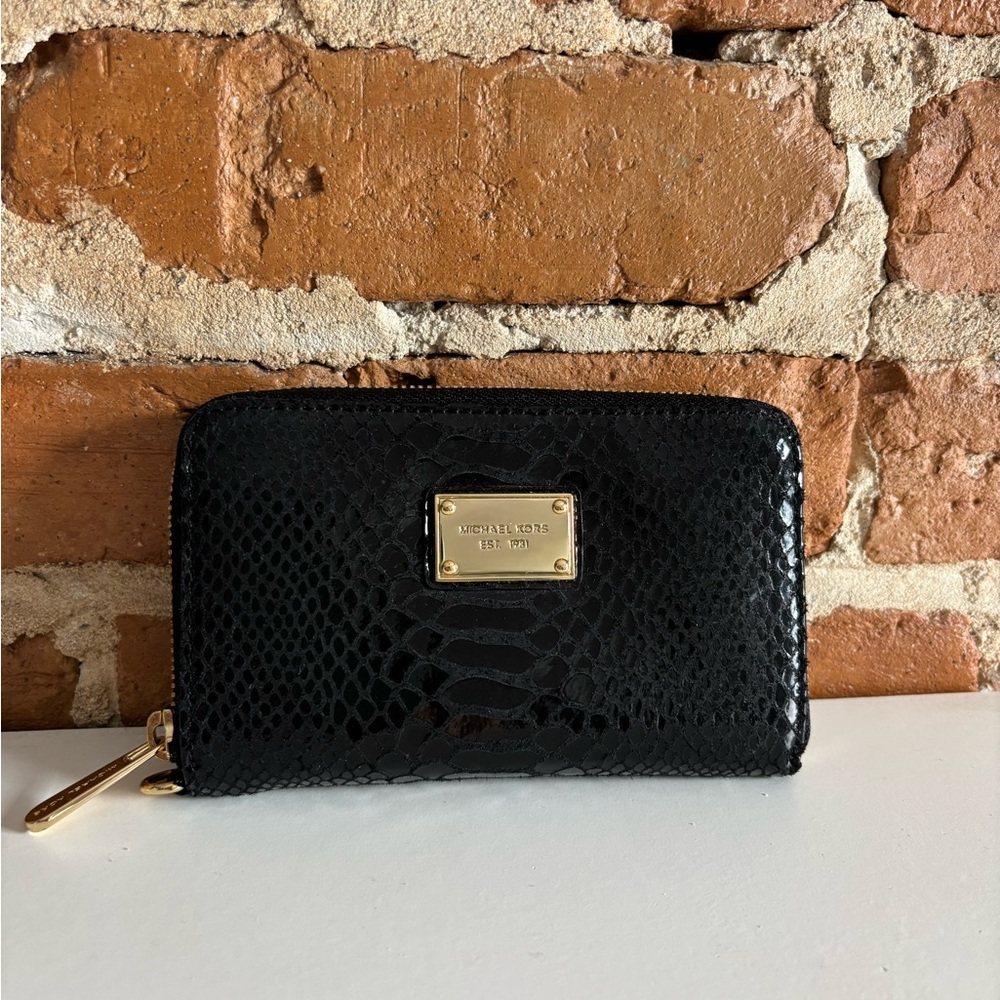 Michael Kors Gold Plate Textured Wallet